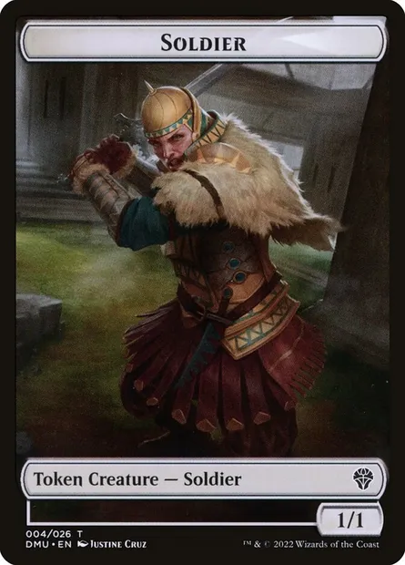 Soldier, carte Magic TDMU 4 — extension Dominaria United Tokens