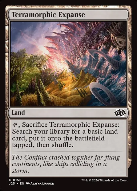 Terramorphic Expanse, Magic card J25 156 — Foundations Jumpstart set