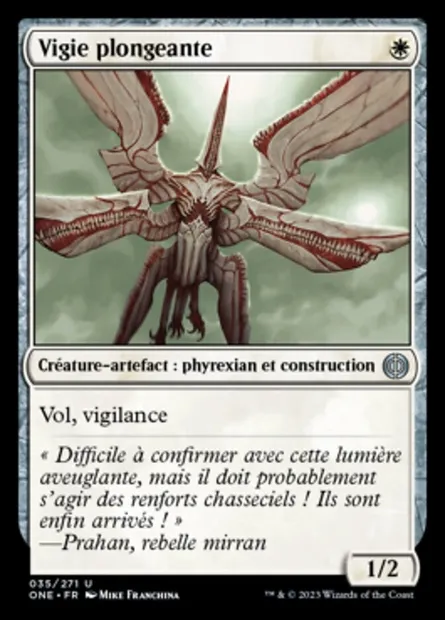 Vigie plongeante, carte Magic ONE 35 — extension Tous Phyrexians