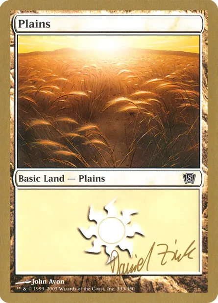 Plaine, carte Magic WC03 dz333 — extension World Championship Decks 2003