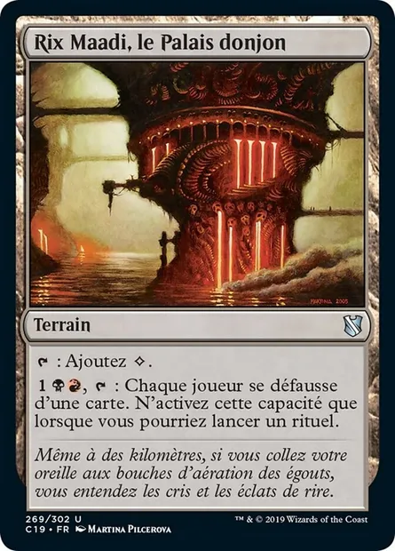 Rix Maadi, le Palais donjon, carte Magic C19 269 — extension Commander 2019