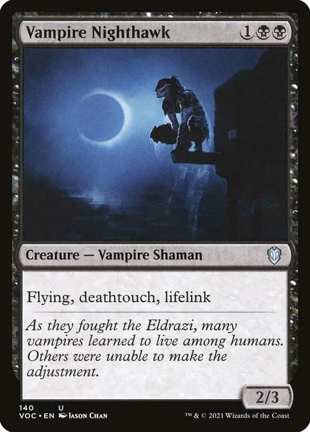 Vampire Nighthawk, Magic card VOC 140 — Crimson Vow Commander set
