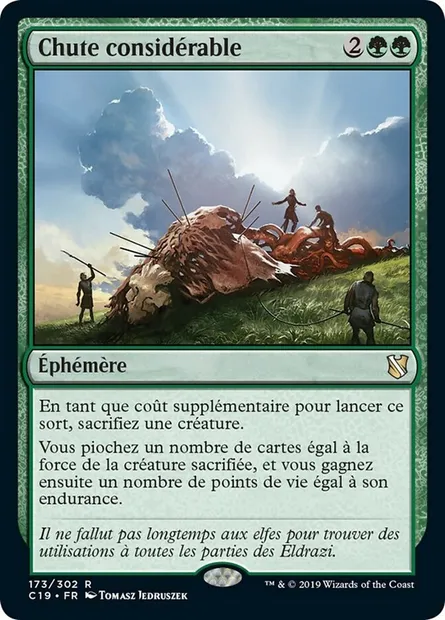 Chute considérable, carte Magic C19 173 — extension Commander 2019