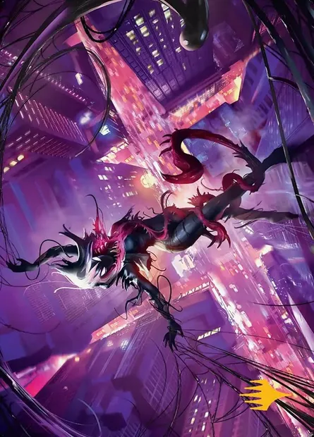 Gwenom, Remorseless // Gwenom, Remorseless, carte Magic ASPM 8 — extension Marvel's Spider-Man Art Series