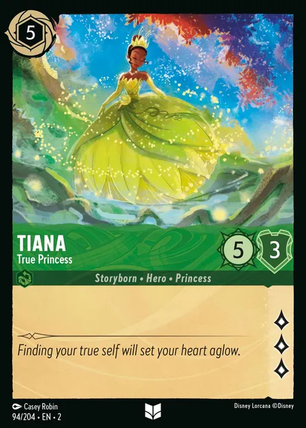 Tiana - True Princess, Disney Lorcana card CH2-094 — Rise of the Floodborn set