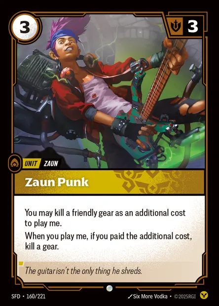 Zaun Punk, Riftbound card SFD 160 — Spiritforged set