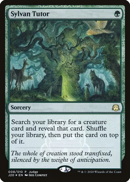 Sylvan Tutor, Magic card J20 8 — Judge Gift Cards 2020 set