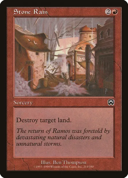 Stone Rain, Magic card MMQ 215 — Mercadian Masques set