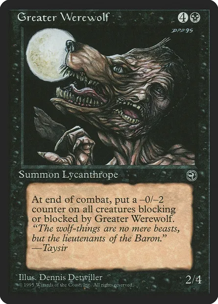 Greater Werewolf, Magic card HML 51 — Homelands set