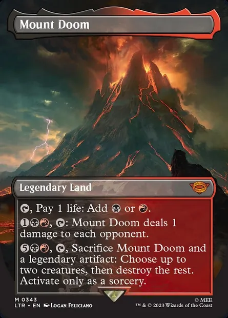 Mount Doom, Magic card LTR 343 — The Lord of the Rings: Tales of Middle-earth set