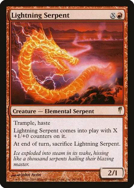 Lightning Serpent, Magic card CSP 88 — Coldsnap set