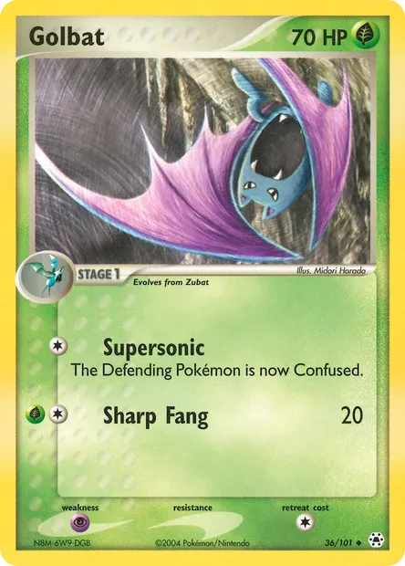 Golbat, Pokémon card HL 36 — Hidden Legends set