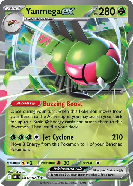 Yanmega ex, Pokémon card DRI 003 — Destined Rivals set