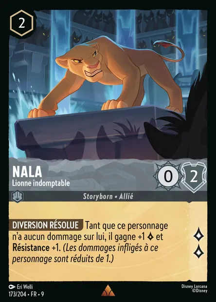 Nala - Lionne indomptable, carte Disney Lorcana CH9-173 — extension Fabuleux