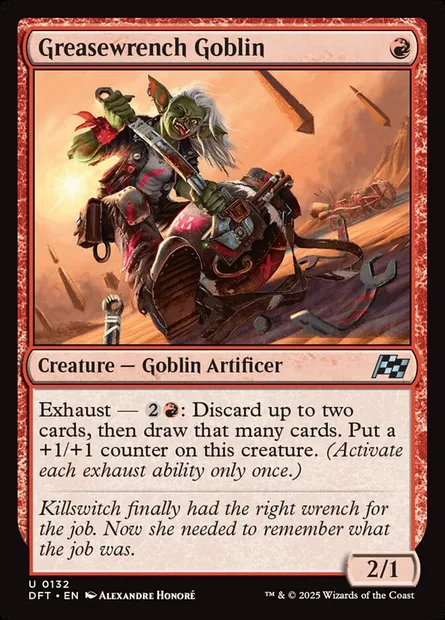 Greasewrench Goblin, Magic card DFT 132 — Aetherdrift set