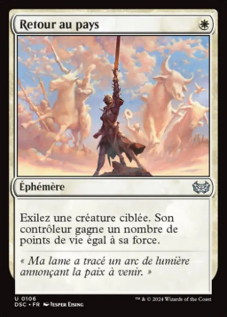 Retour au pays, carte Magic DSC 106 — extension Duskmourn: House of Horror Commander