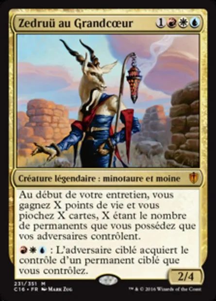 Zedruü au Grandcœur, carte Magic C16 231 — extension Commander 2016