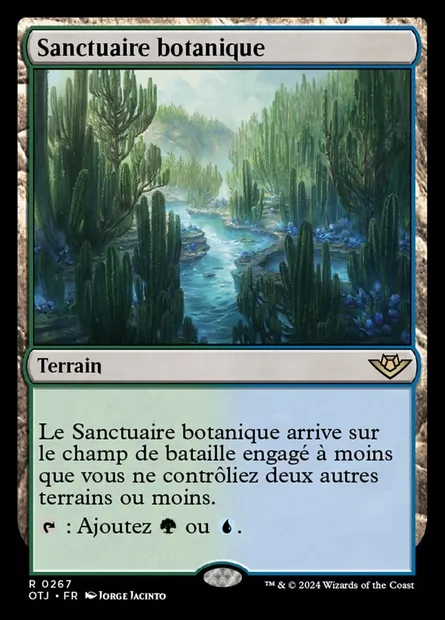 Sanctuaire botanique, carte Magic OTJ 267 — extension Outlaws of Thunder Junction