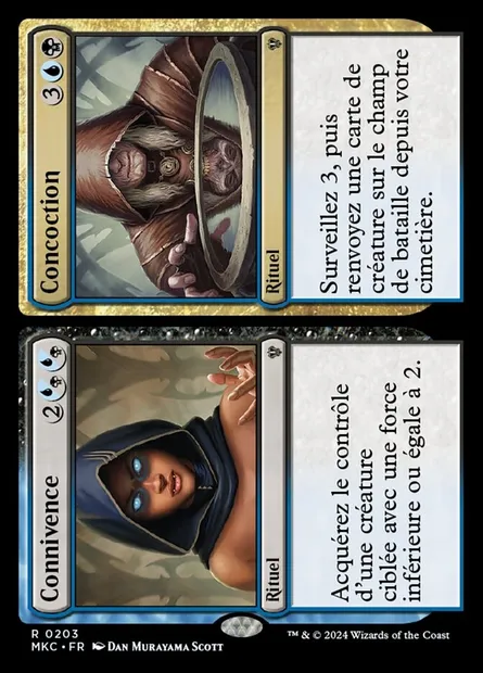 Connive // Concoct // Connive // Concoct, carte Magic MKC 203 — extension Murders at Karlov Manor Commander