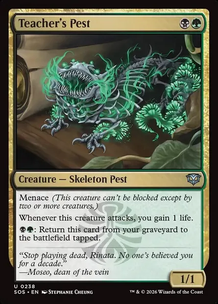 Teacher's Pest, Magic card SOS 238 — Secrets of Strixhaven set