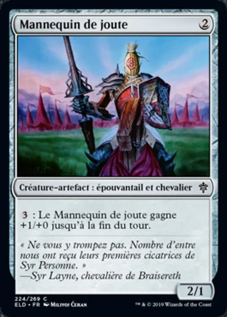 Mannequin de joute, carte Magic ELD 224 — extension Throne of Eldraine