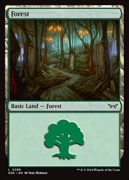 Forest, Magic card DSK 286 — Duskmourn: House of Horror set
