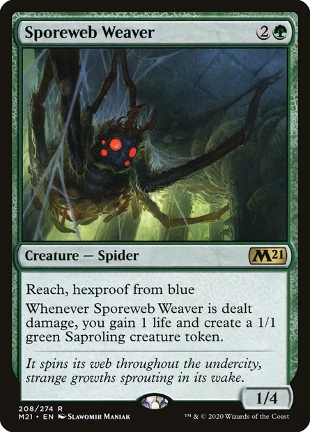 Sporeweb Weaver, Magic card M21 208 — Core Set 2021 set