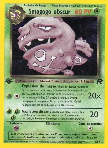 Smogogo obscur, carte Pokémon TR 14 — extension Team Rocket