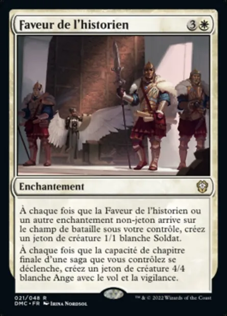 Faveur de l'historien, carte Magic DMC 21 — extension Dominaria United Commander