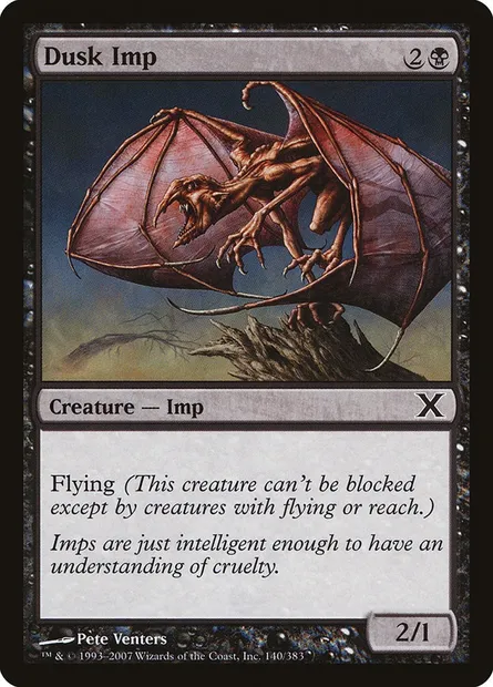 Dusk Imp, Magic card 10E 140 — Tenth Edition set