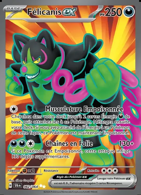 Félicanis-ex, carte Pokémon SFA 082 — extension Fable Nébuleuse