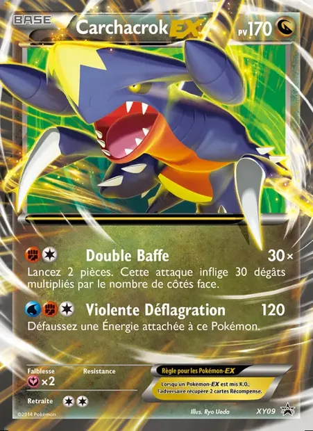 Carchacrok EX, carte Pokémon XY 09 — extension Promo XY