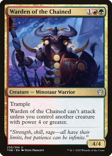 Warden of the Chained, Magic card THB 230 — Theros Beyond Death set