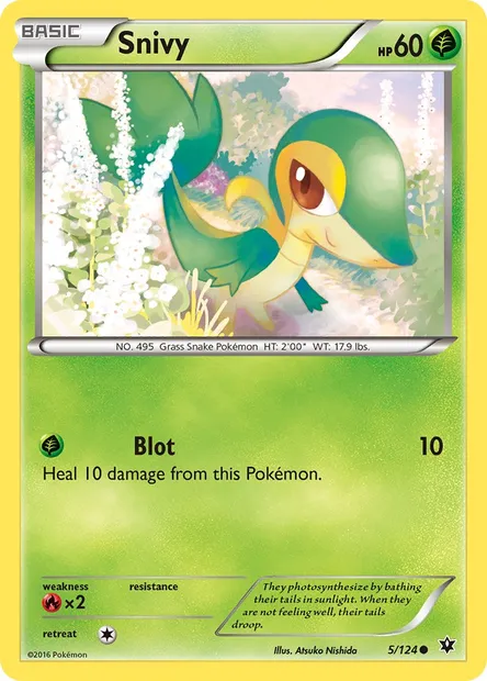 Snivy, Pokémon card FCO 5 — Fates Collide set