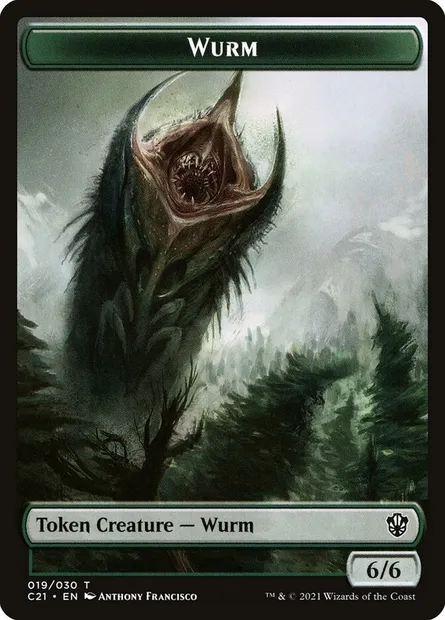 Wurm, Magic card TC21 19 — Commander 2021 Tokens set