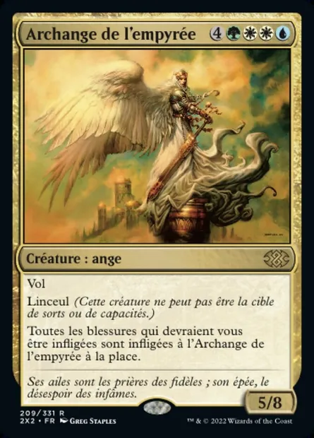 Archange de l'empyrée, carte Magic 2X2 209 — extension Double Masters 2022