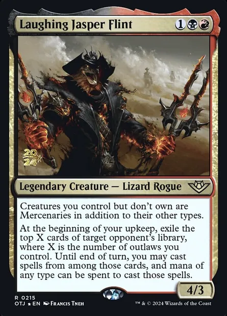 Laughing Jasper Flint, Magic card POTJ 215s — Outlaws of Thunder Junction Promos set