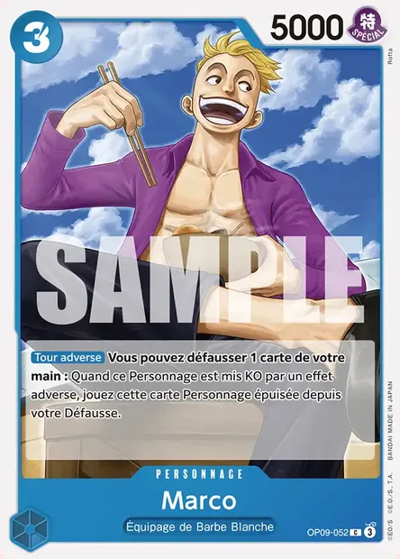 Marco, carte One Piece OP09-052 — extension LES NOUVEAUX EMPEREURS