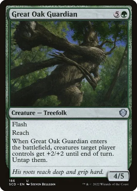 Great Oak Guardian, Magic card SCD 186 — Starter Commander Decks set