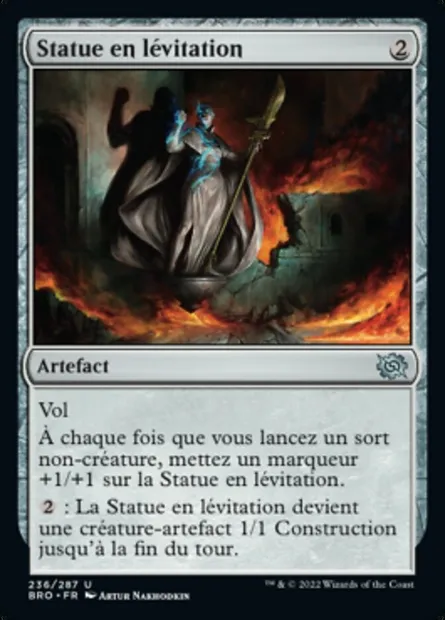 Statue en lévitation, carte Magic BRO 236 — extension La Guerre Fratricide