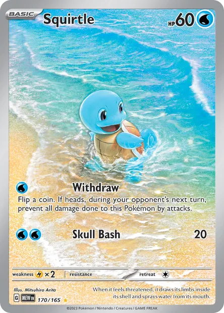 Squirtle, Pokémon card MEW 170 — 151 set