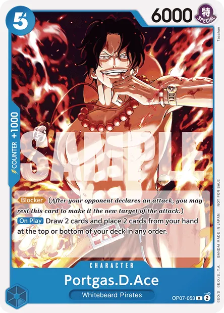 Portgas.D.Ace, One Piece card OP07-053 — 500 YEARS IN THE FUTURE set