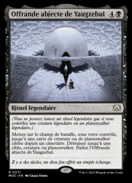 Offrande abjecte de Yaugzebul, carte Magic MOC 271 — extension March of the Machine Commander