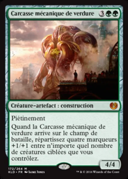 Carcasse mécanique de verdure, carte Magic KLD 172 — extension Kaladesh