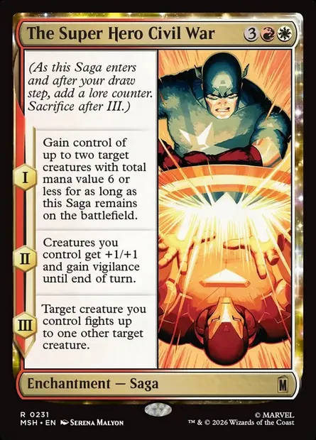 The Super Hero Civil War, Magic card MSH 231 — Marvel Super Heroes set