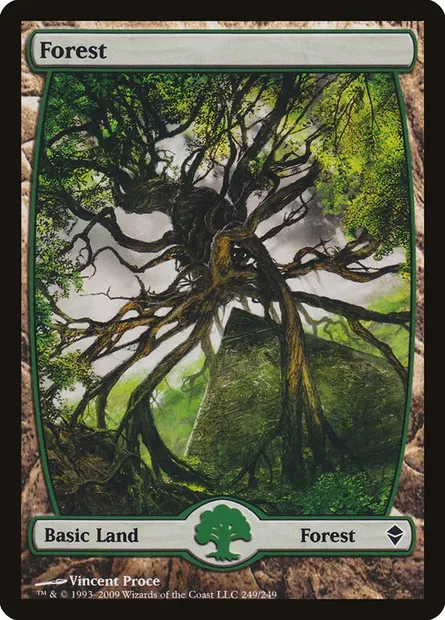 Forêt, carte Magic ZEN 249 — extension Zendikar