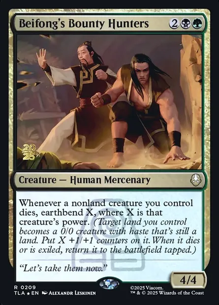 Beifong's Bounty Hunters, Magic card PTLA 209s — Avatar: The Last Airbender Promos set
