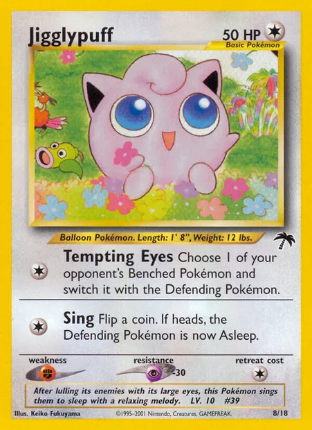 Jigglypuff, Pokémon card SI 8 — Southern Islands set