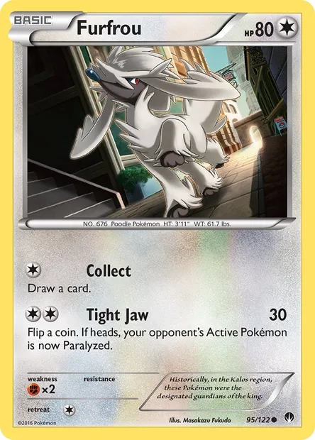 Furfrou, Pokémon card BKP 95 — BREAKpoint set