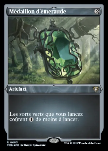 Médaillon d'émeraude, carte Magic CMM 603 — extension Commander Masters